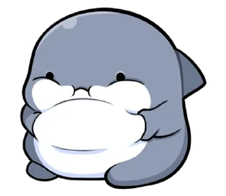 ⭐ emoji 胖鯊魚鯊西米 @moe_sticker_bot Telegram sticker 19 of 40