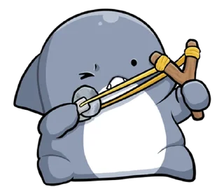 🪨 emoji 胖鯊魚鯊西米15調皮搗蛋 @moe_sticker_bot Telegram sticker 14 of 40