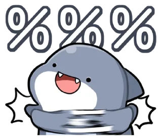 ⭐ emoji 胖鯊魚鯊西米 @moe_sticker_bot Telegram sticker 14 of 40