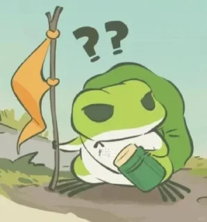 ⭐ emoji 旅行青蛙    @chuchumv1210  @mu1713 Telegram sticker 8 of 115