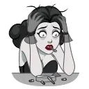👩 emoji Lady Noir | @djpreet Telegram sticker 9 of 20