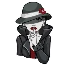 👩 emoji Lady Noir | @djpreet Telegram sticker 5 of 20
