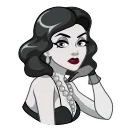 👩 emoji Lady Noir | @djpreet Telegram sticker 11 of 20