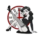 👩 emoji Lady Noir | @djpreet Telegram sticker 10 of 20