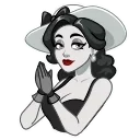 👩 emoji Lady Noir | @djpreet Telegram sticker 13 of 20