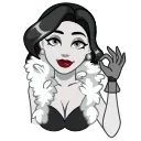 👩 emoji Lady Noir | @djpreet Telegram sticker 6 of 20