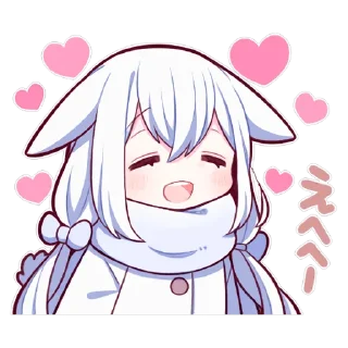 🥰 emoji WHITE SWEETIE BUNNY 1 uzume Ver. Telegram sticker 19 of 40