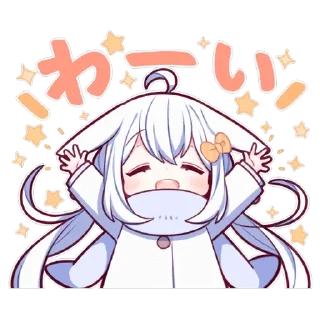 😂 emoji WHITE SWEETIE BUNNY 1 uzume Ver. Telegram sticker 23 of 40