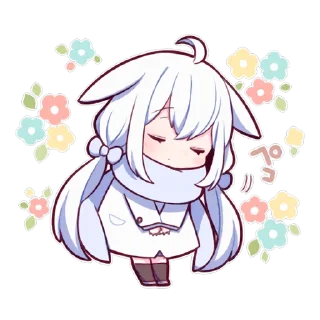 😗 emoji WHITE SWEETIE BUNNY 1 uzume Ver. Telegram sticker 9 of 40