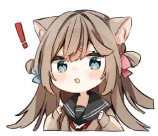 ❗️ emoji ねこみみ女子高生 Telegram sticker 2 of 40