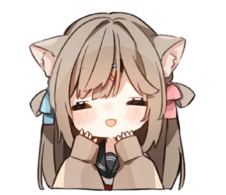 ☺️ emoji ねこみみ女子高生 Telegram sticker 21 of 40