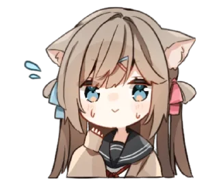 💦 emoji ねこみみ女子高生 Telegram sticker 18 of 40