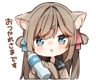 🚰 emoji ねこみみ女子高生 Telegram sticker 4 of 40