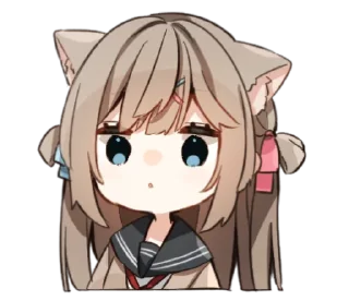 😟 emoji ねこみみ女子高生 Telegram sticker 20 of 40