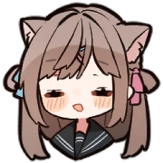 Sticker from ねこみみ女子高生 @moe_sticker_bot