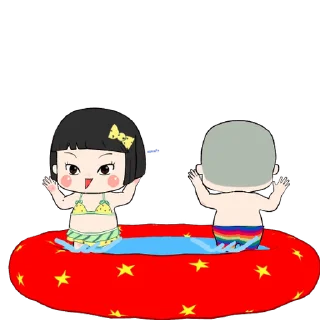⭐ emoji Khing Khing and Mhoo Deng @moe_sticker_bot Telegram sticker 15 of 24