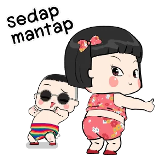 ⭐ emoji Khing Khing and Mhoo Deng @moe_sticker_bot Telegram sticker 2 of 24