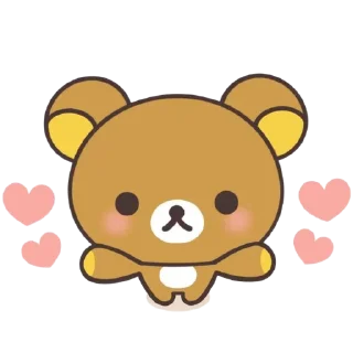 ❤ emoji Rilakkuma🧸୧ ‧₊˚🍮 ⋅ ☆| @skdneux Telegram sticker 23 of 70
