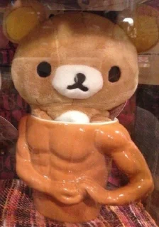 💪 emoji Rilakkuma🧸୧ ‧₊˚🍮 ⋅ ☆| @skdneux Telegram sticker 9 of 70
