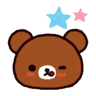 😉 emoji Rilakkuma🧸୧ ‧₊˚🍮 ⋅ ☆| @skdneux Telegram sticker 22 of 70