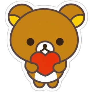 ❤ emoji Rilakkuma🧸୧ ‧₊˚🍮 ⋅ ☆| @skdneux Telegram sticker 18 of 70