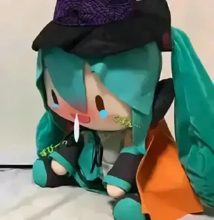 😢 emoji 初音未来 Telegram sticker 19 of 120