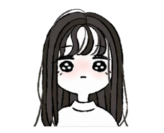 Sticker from Long Hair Girl (@AnimeLibrary_Stickers)