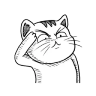 👌 emoji Ugly Tabby Cat (FULL) [英文/印尼] @WSZB_Stickers Telegram sticker 1 of 71