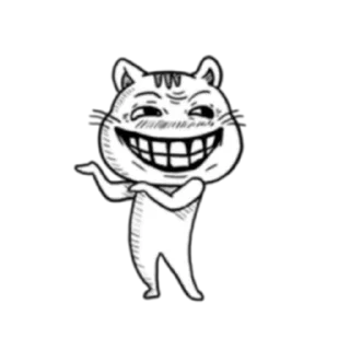 😏 emoji Ugly Tabby Cat (FULL) [英文/印尼] @WSZB_Stickers Telegram sticker 6 of 71