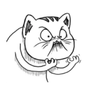 😠 emoji Ugly Tabby Cat (FULL) [英文/印尼] @WSZB_Stickers Telegram sticker 21 of 71