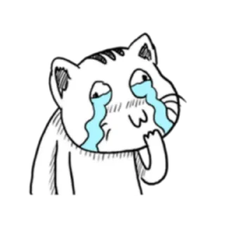 😭 emoji Ugly Tabby Cat (FULL) [英文/印尼] @WSZB_Stickers Telegram sticker 16 of 71