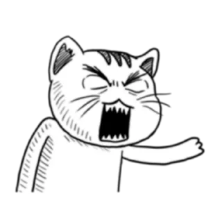 🤬 emoji Ugly Tabby Cat (FULL) [英文/印尼] @WSZB_Stickers Telegram sticker 11 of 71