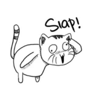 🤦‍♂️ emoji Ugly Tabby Cat (FULL) [英文/印尼] @WSZB_Stickers Telegram sticker 17 of 71