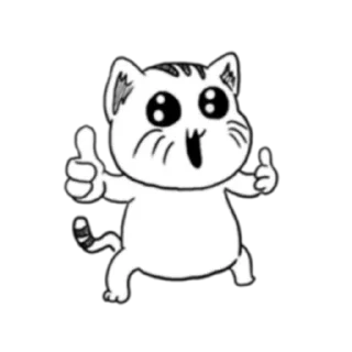 👍 emoji Ugly Tabby Cat (FULL) [英文/印尼] @WSZB_Stickers Telegram sticker 20 of 71