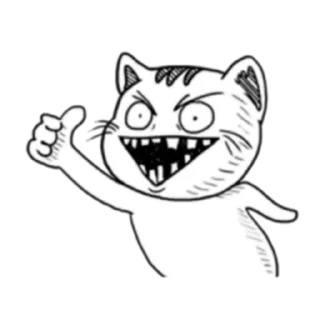 👍 emoji Ugly Tabby Cat (FULL) [英文/印尼] @WSZB_Stickers Telegram sticker 9 of 71