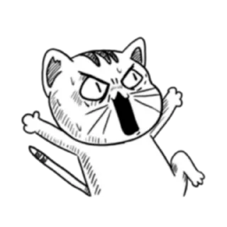 😱 emoji Ugly Tabby Cat (FULL) [英文/印尼] @WSZB_Stickers Telegram sticker 10 of 71