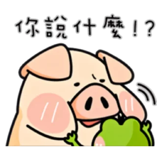 ⁉️ emoji PIGPIG & GuaGua Prt. 3 (FULL) [CHN] @WSZB_Stickers Telegram sticker 11 of 40