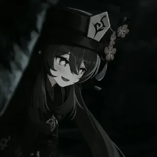 👻 emoji 𓂃 ⩩ Hu Tao ;; @tikelcity2 Telegram sticker 4 of 50