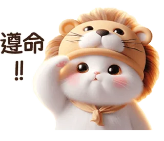 ⭐ emoji Meow Lion so cute [TW] @moe_sticker_bot Telegram sticker 9 of 40