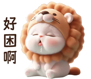 ⭐ emoji Meow Lion so cute [TW] @moe_sticker_bot Telegram sticker 22 of 40