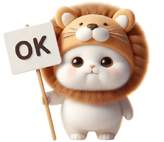 ⭐ emoji Meow Lion so cute [TW] @moe_sticker_bot Telegram sticker 3 of 40