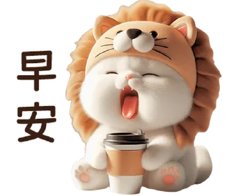 ⭐ emoji Meow Lion so cute [TW] @moe_sticker_bot Telegram sticker 1 of 40