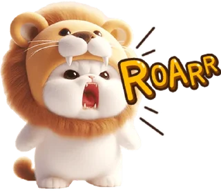 ⭐ emoji Meow Lion so cute [TW] @moe_sticker_bot Telegram sticker 4 of 40