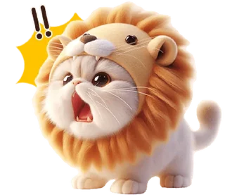 ⭐ emoji Meow Lion so cute [TW] @moe_sticker_bot Telegram sticker 20 of 40