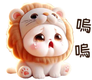 ⭐ emoji Meow Lion so cute [TW] @moe_sticker_bot Telegram sticker 13 of 40