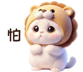 ⭐ emoji Meow Lion so cute [TW] @moe_sticker_bot Telegram sticker 15 of 40