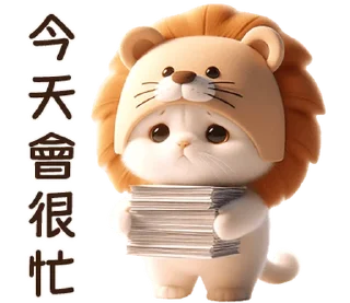 ⭐ emoji Meow Lion so cute [TW] @moe_sticker_bot Telegram sticker 7 of 40