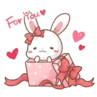 🎁 emoji Rabbit & Bear's love Prt. 1 (FULL) [日本] @WSZB_Stickers Telegram sticker 23 of 41