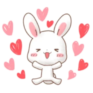 ❤ emoji Rabbit & Bear's love Prt. 1 (FULL) [日本] @WSZB_Stickers Telegram sticker 19 of 41