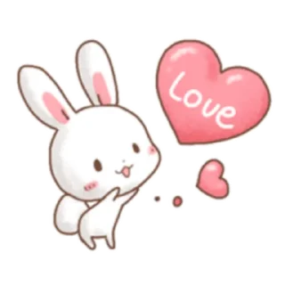 💕 emoji Rabbit & Bear's love Prt. 1 (FULL) [日本] @WSZB_Stickers Telegram sticker 8 of 41